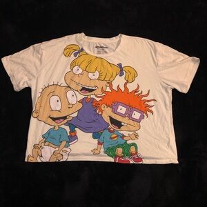 Nickelodeon Rugrats Squared T-Shirt - White with Colorful Characters